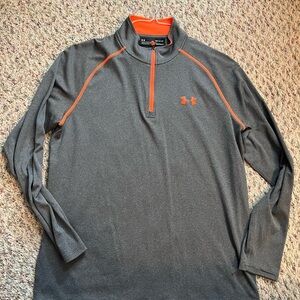 Under Armour Men's Charcoal and Orange Pullover
